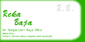 reka baja business card