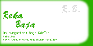 reka baja business card